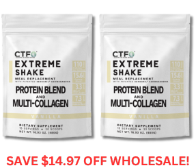 Vanilla XTREME SHAKE w/Sensoril® Ashwagandha PROTEIN & MULTI-COLLAGEN - 2 Pack (30 servings, 2 scoops per serving)